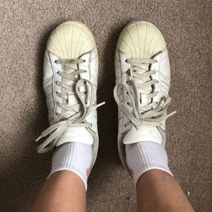 White adidas sneakers